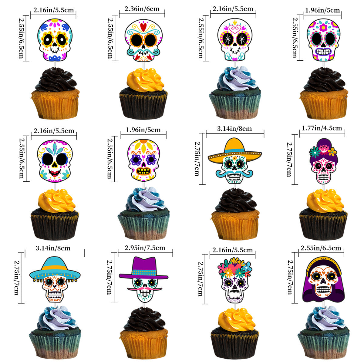 Mexican Day Of Dead Halloween Party Cake Toppers Wholesale