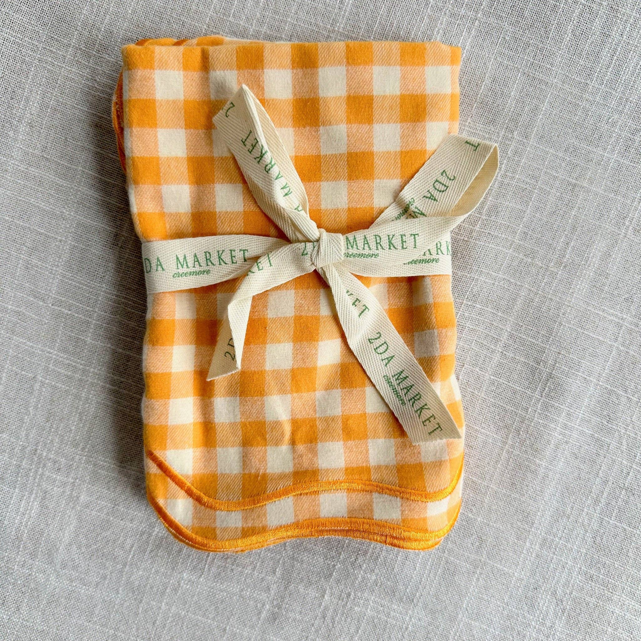 Daisy Gingham Napkins Set