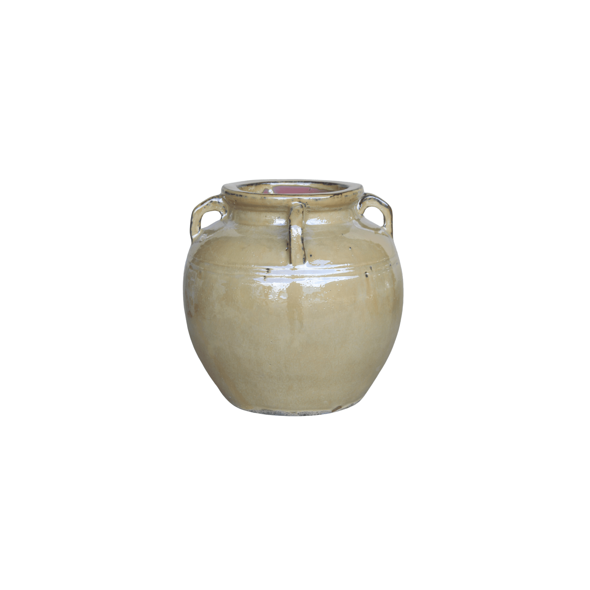 Chevalier Cream Glazed Vase With Handles
