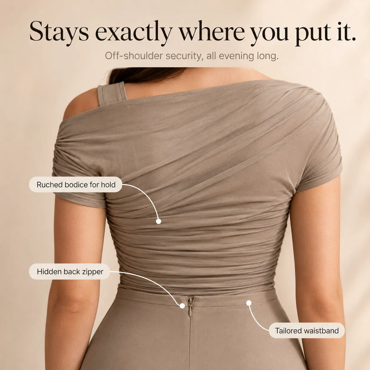 Florenza – Embroidered Off Shoulder Fishtail Skirt Set for Women