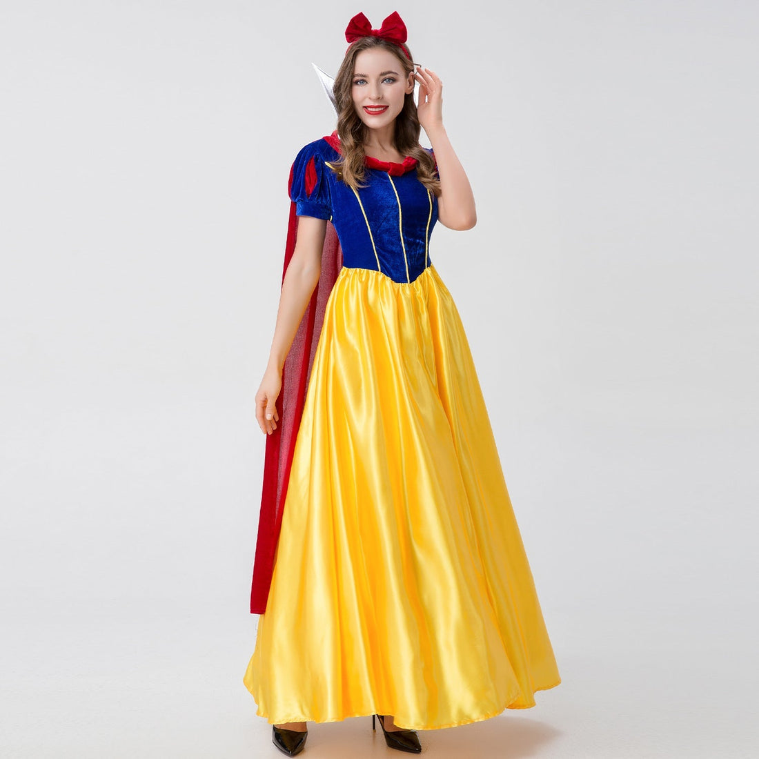 Adult Snow Princess Halloween Costume Long Dress