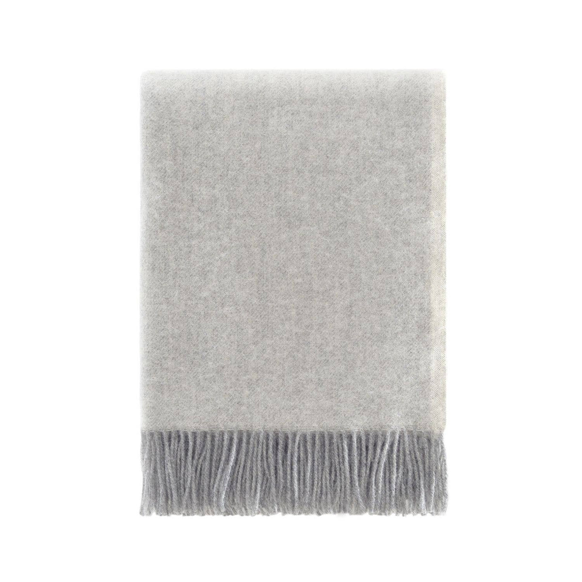 Grey Melange Pure Wool Throw