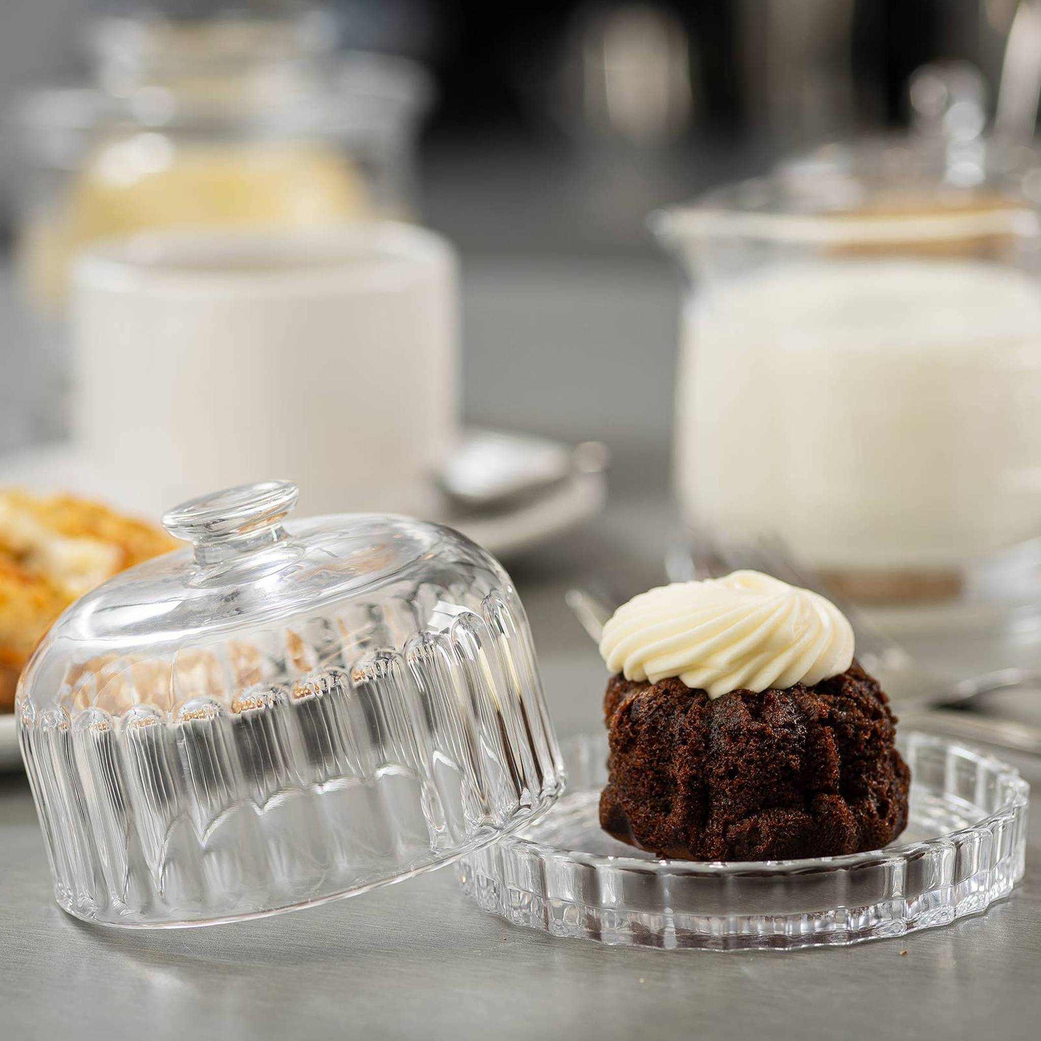 Glass Dessert Dish with Lid