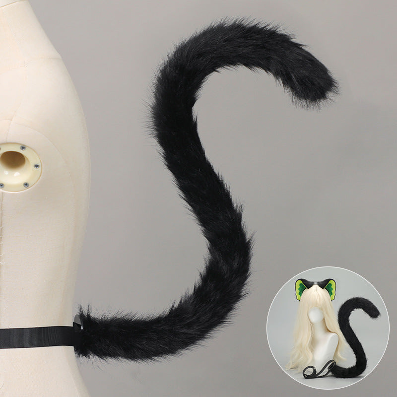COS Black Cat Ears Tail Set Halloween Costume