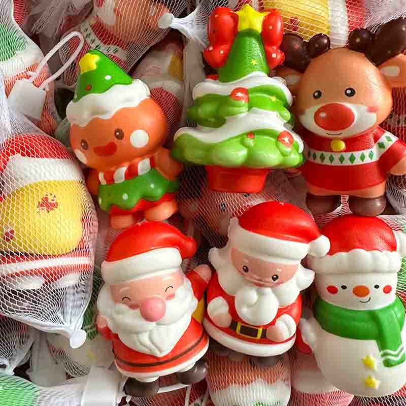 Christmas Stress Relief Squeeze Toys Santa Reindeer Gifts 6pcs/Set