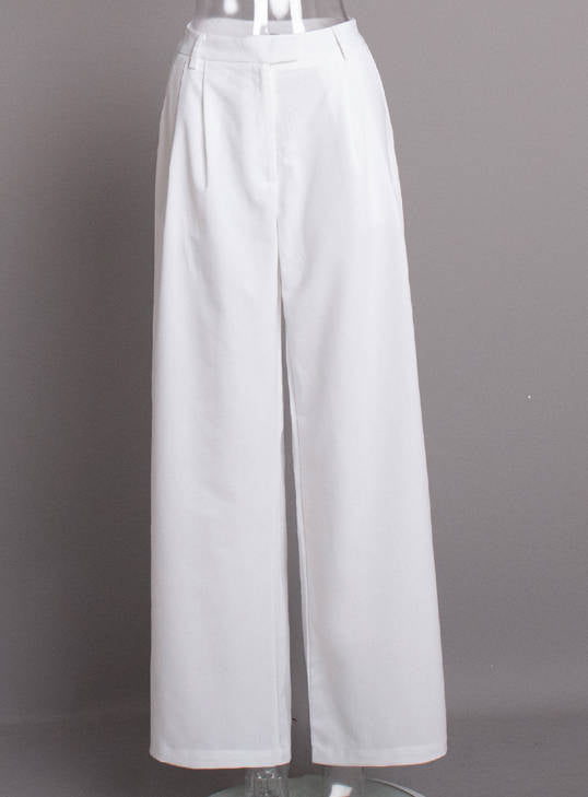 Spring Fashionable Cotton Linen Elegant Straight Leg Casual Pants