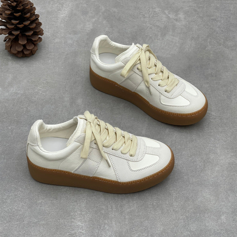 High Quality Leather Casual Sueded Patchwork Versatile Sneakers
