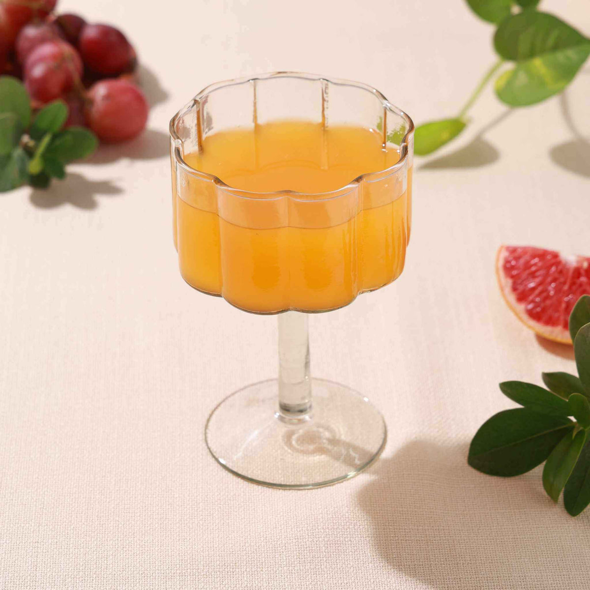 Rippled Wine Glass Clear