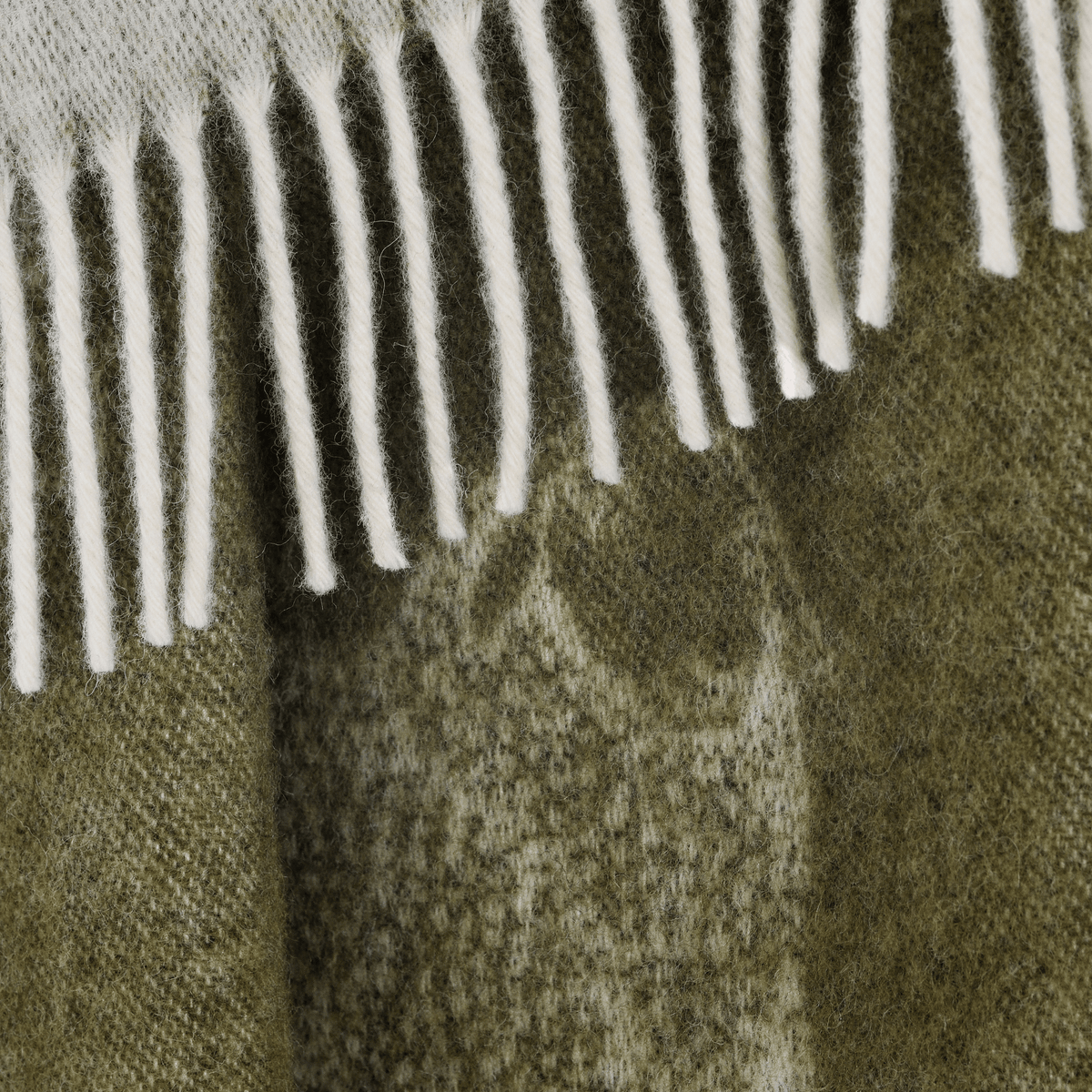 Moss Green Sheep Pure Wool Throw