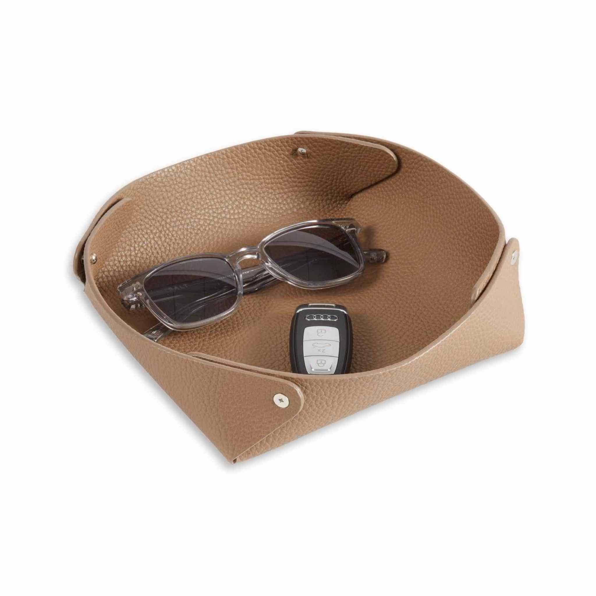 Luxe Leather Valet Tray ¨C Pebbled Finish