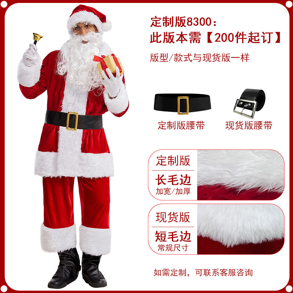 Christmas Santa Claus Costume For Plus Size Adults M-4XL