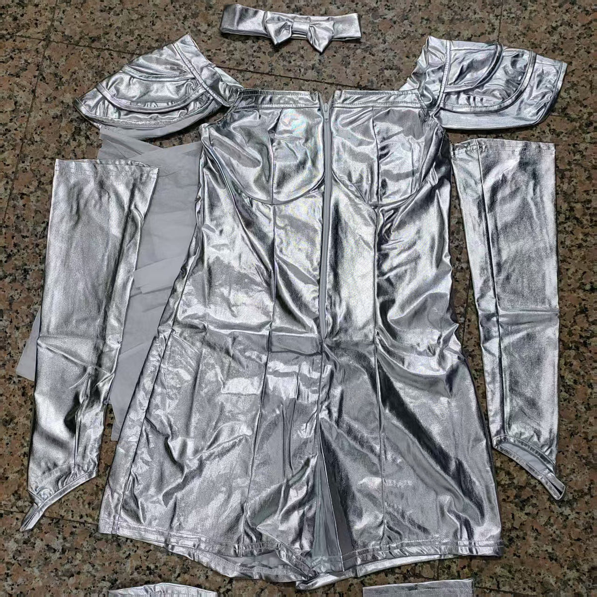 M-XL Silver Tin Man Wizard Of Oz Cosplay Halloween Costume