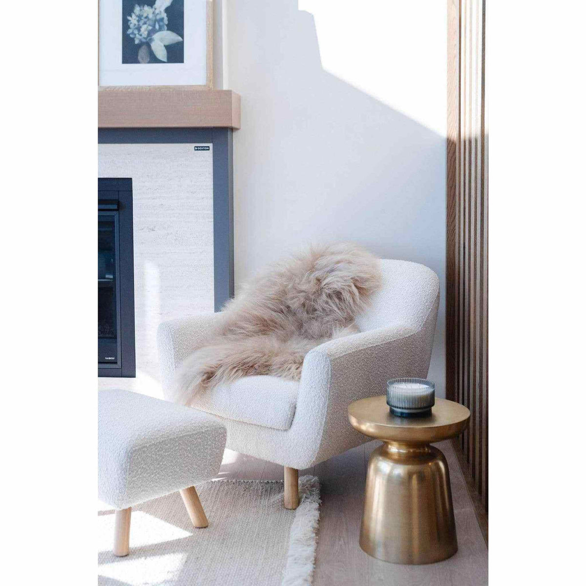 Nude Icelandic Sheepskin Throw Rug