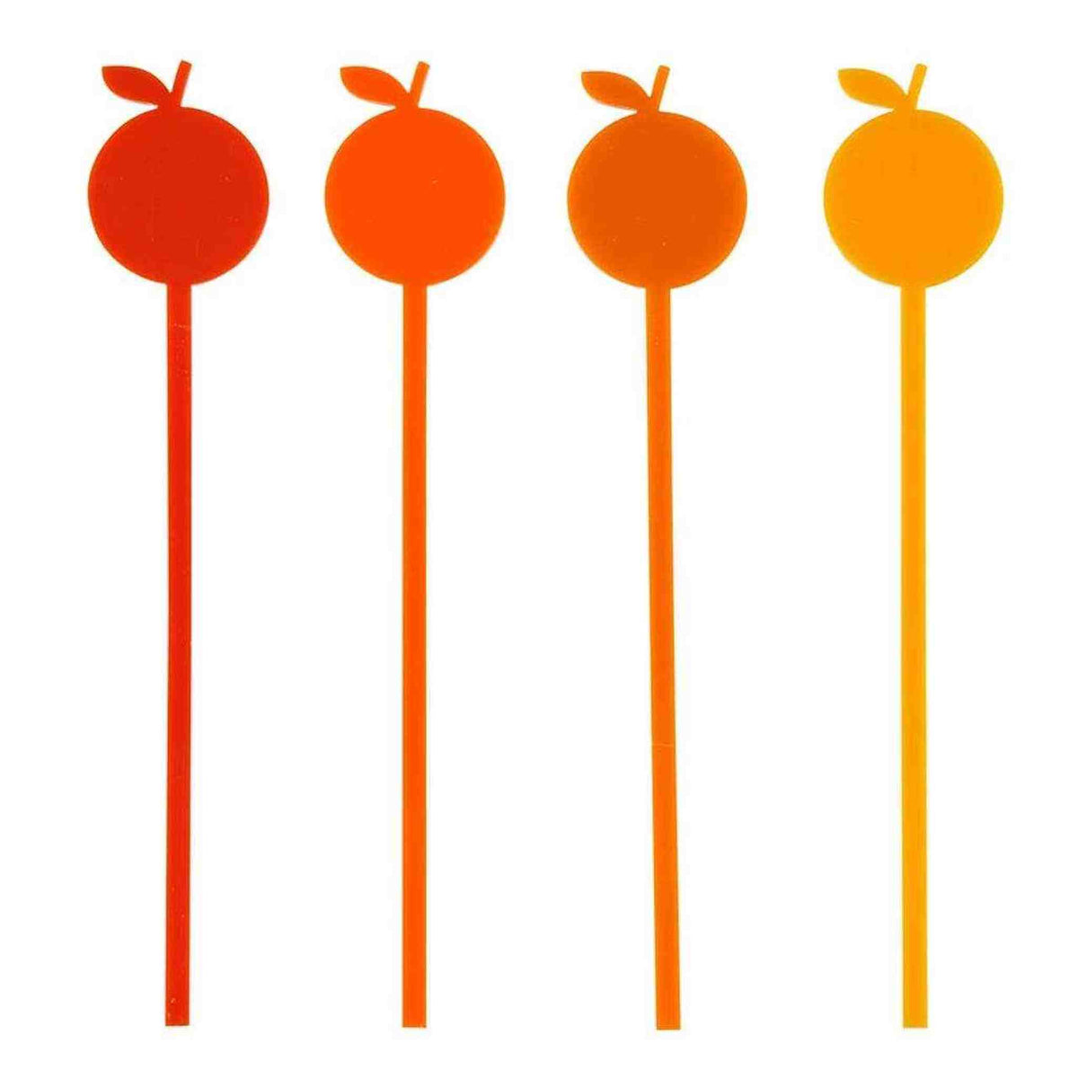 Acrylic Orange Stir Sticks Santa Barbra