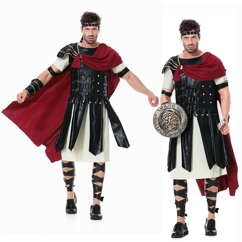 Roman Gladiator Shield Sword Halloween Cosplay Costume