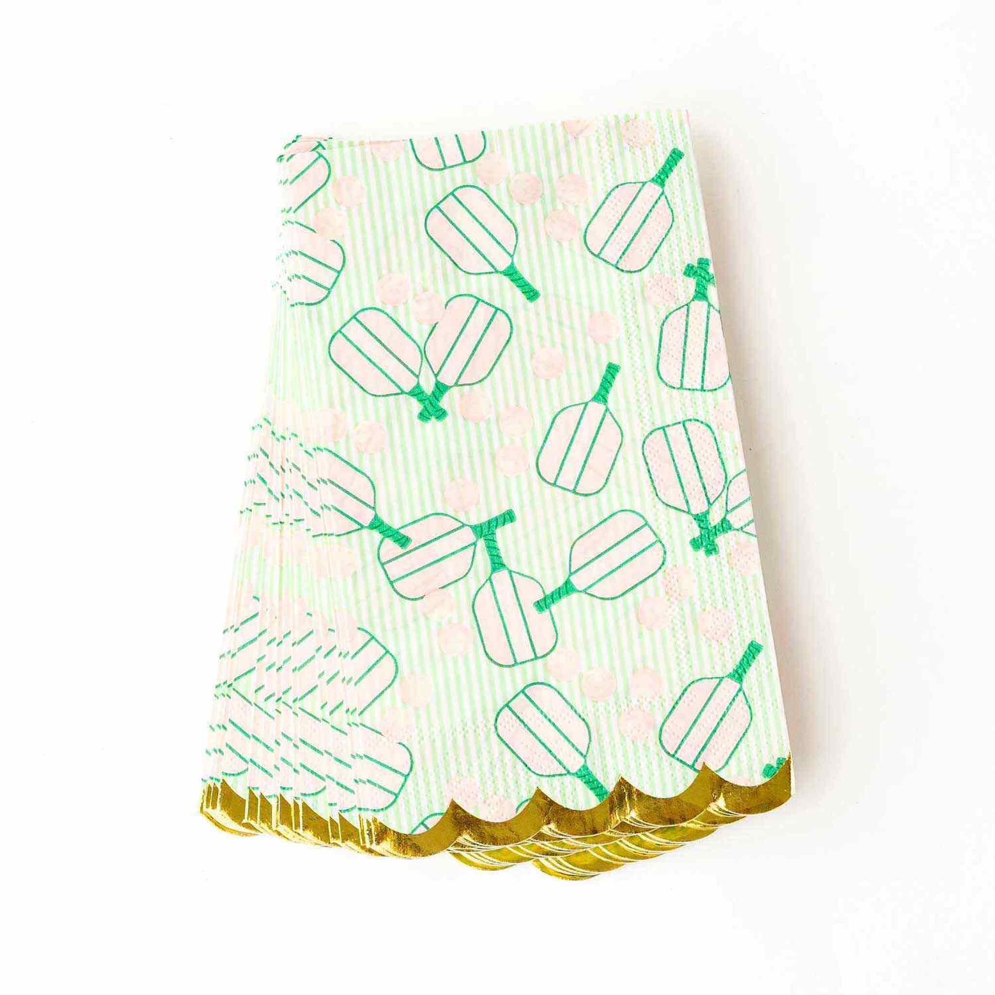 Pickleball Stripe Paper Guest Towel Packs