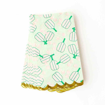 Pickleball Stripe Paper Guest Towel Packs