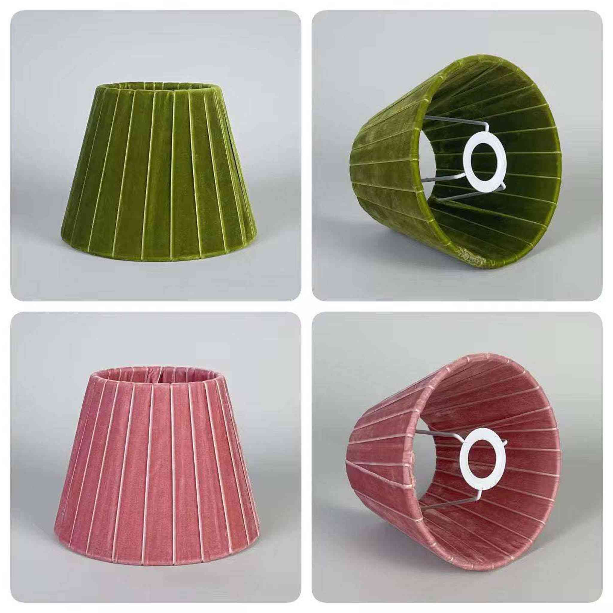Velvet Pleated Rechargeable Cordless Table Lamp
