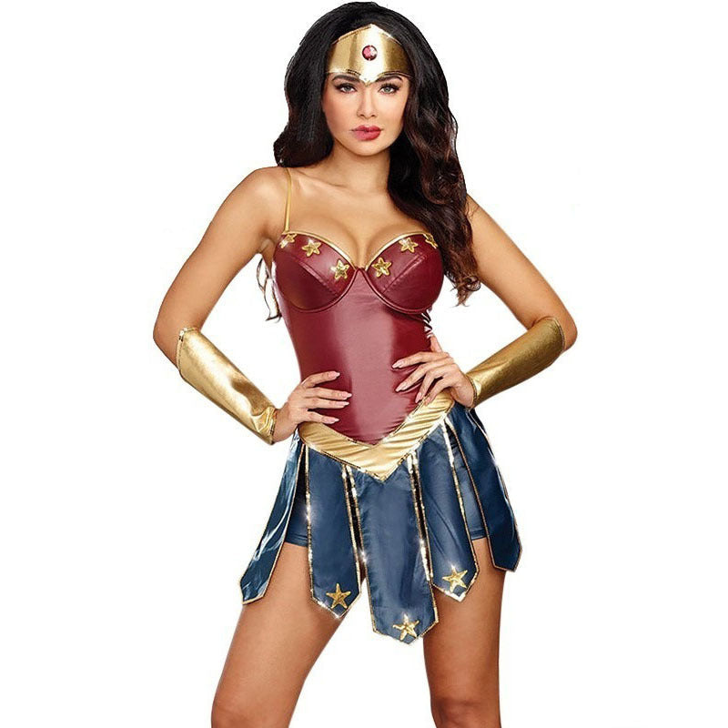 S-3XL Wonder Woman Costume Halloween Cosplay League Of Legends Gladiator