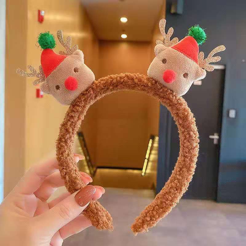 Christmas Santa Claus Headband With Cute Bear Ears