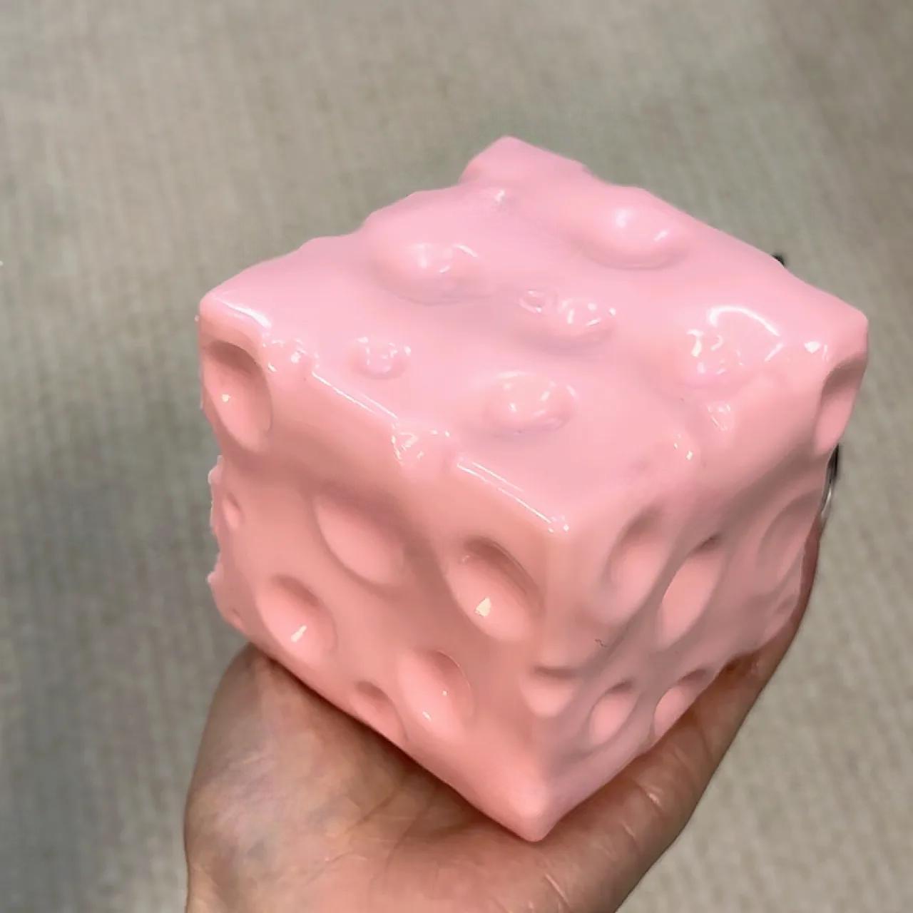 Strawberry Milk Cheesecake Squishy Ball – Cute & Satisfying Stress Relief Toy