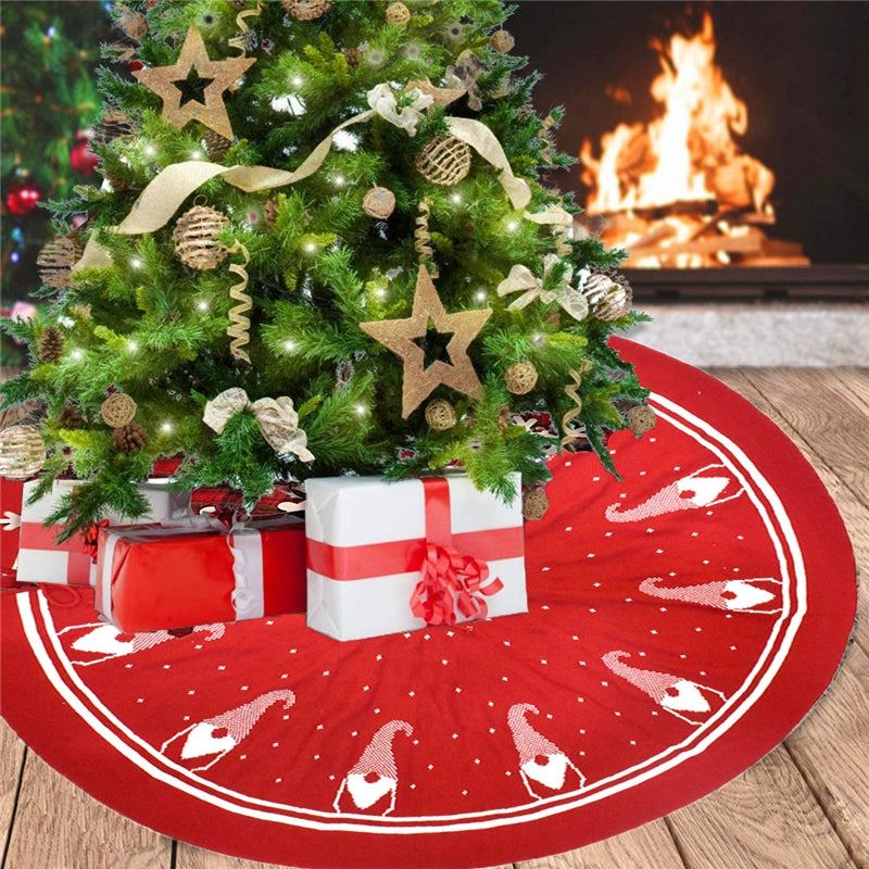 Knitted Faceless Doll Pattern Christmas Tree Skirt
