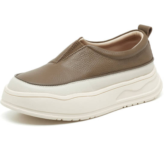 Women Vintage Genuine Leather Slip-on Sneakers Shoes