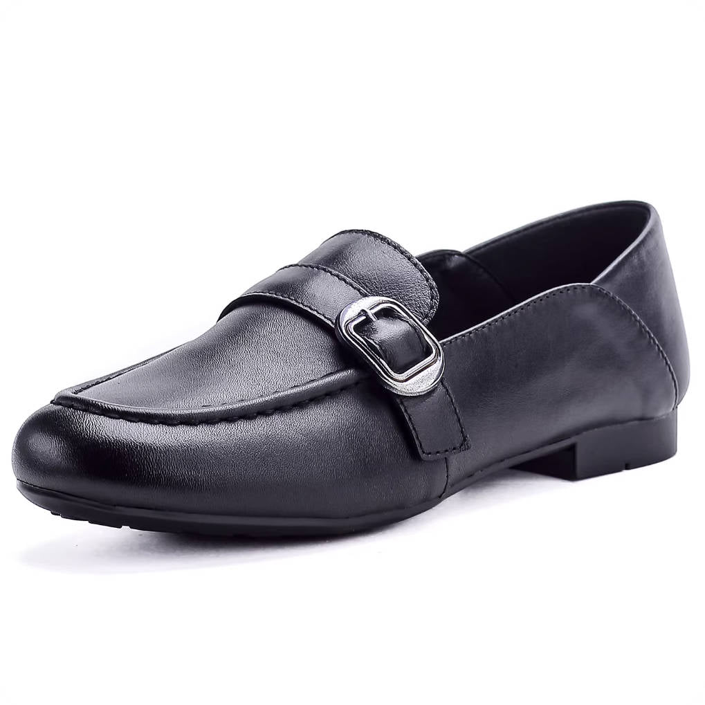 Genuine Leather Retro Pointed Toe Shallow Elegant Flat Shoes