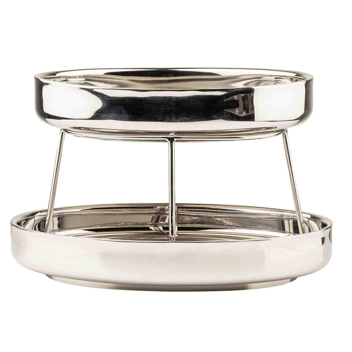 Oval 2-Tiered Seafood Tower, Stainless Steel