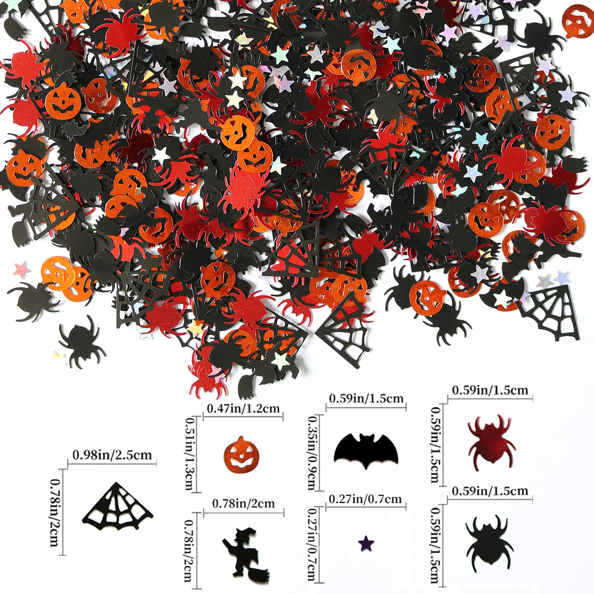 Halloween Party Decorations Wizard Spider Ghost Glitter Confetti