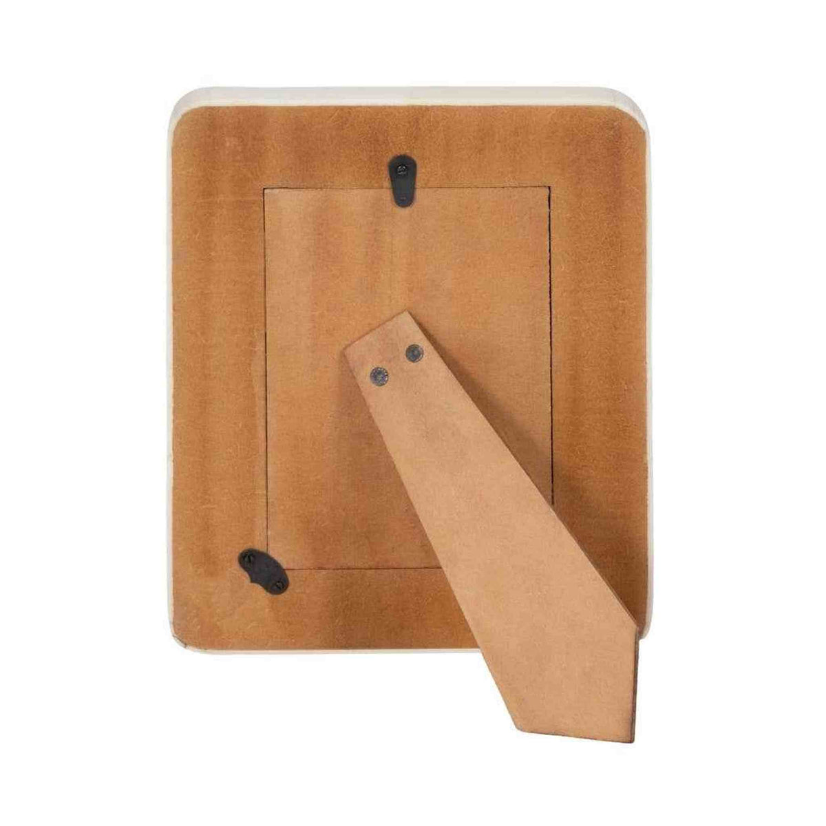 Tan Modern Wooden Curved Edge Horn Photo Frame 4x6 in.