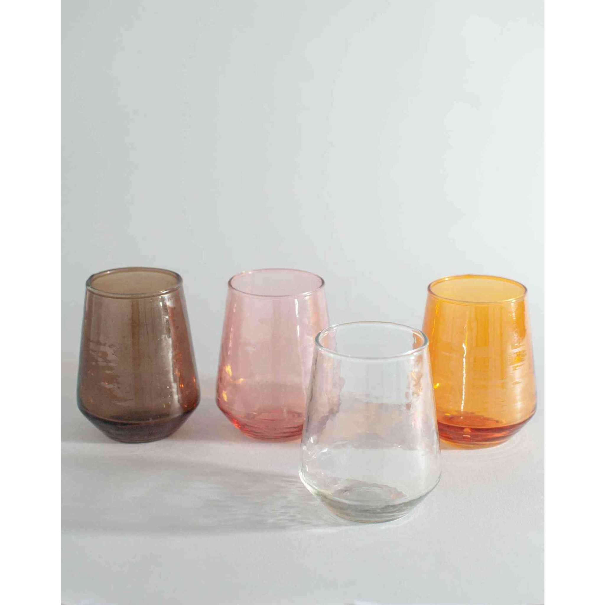 Handblown Hammered Glass Tumblers ¨C Set of 2