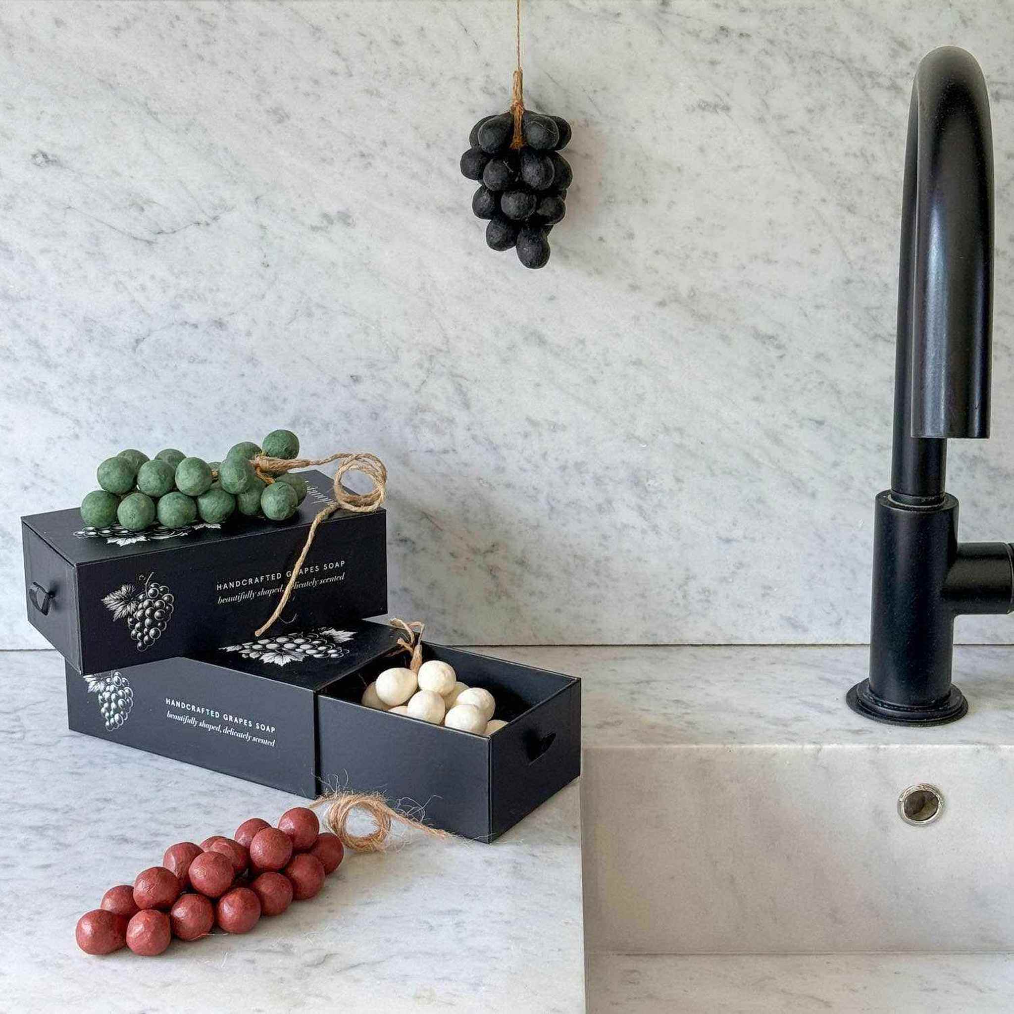 Handcrafted Grapes Soap - 100% Olive Oil - Olive Green