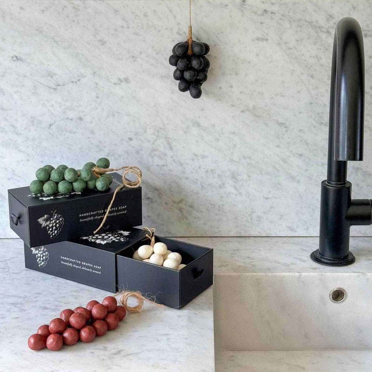 Handcrafted Grapes Soap - 100% Olive Oil - Cream