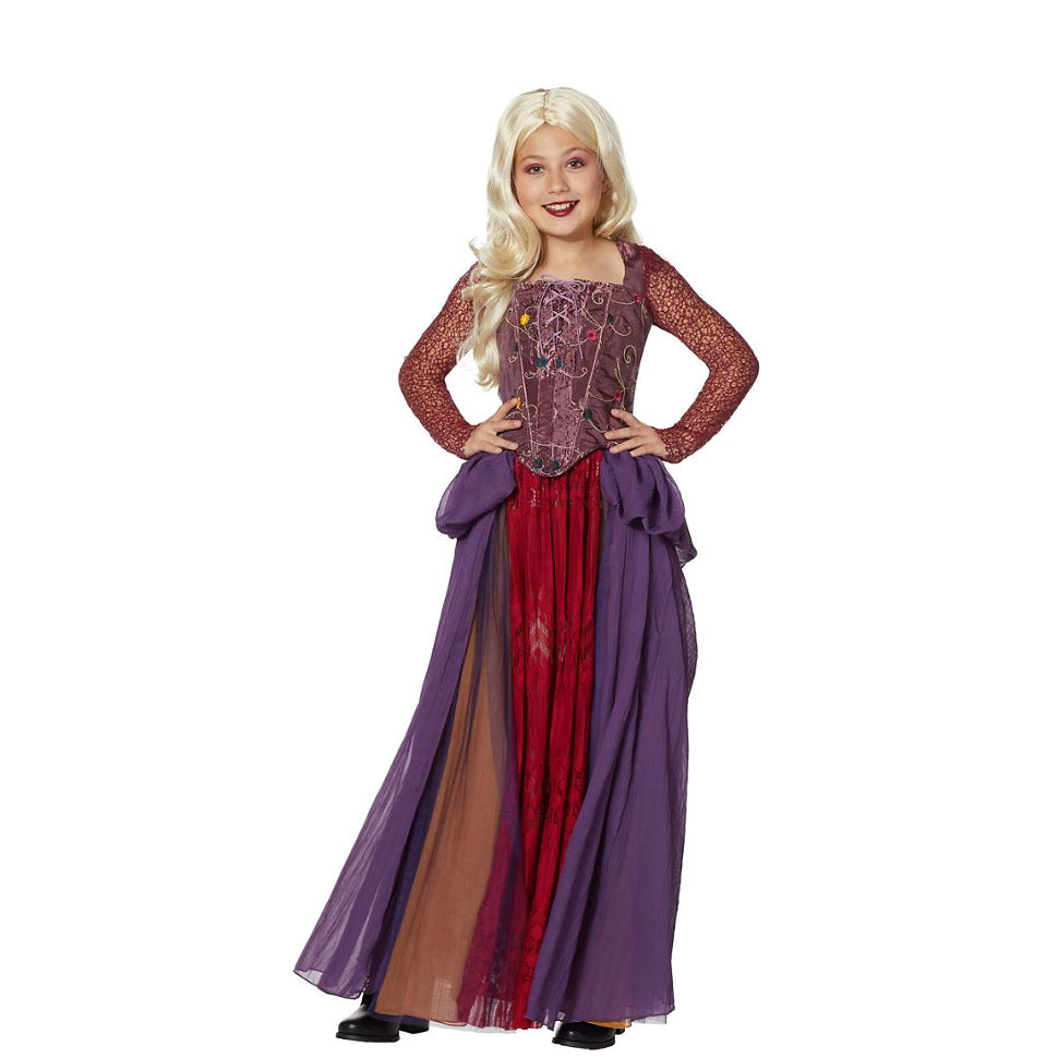 Medieval Witch Winifred Cosplay Costume Dress For Halloween