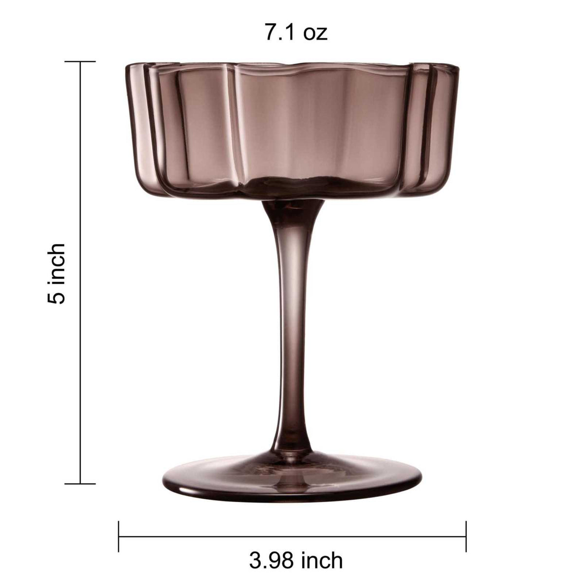 Flower Wave Coupe Glass