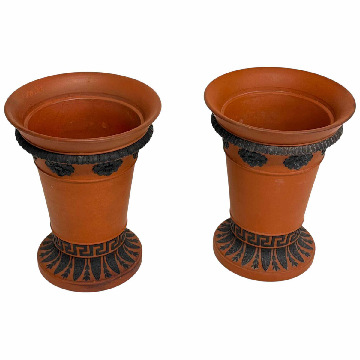 Pair of Early 19th CenturyWedgwood Rosso Antico Jardinieres Planter