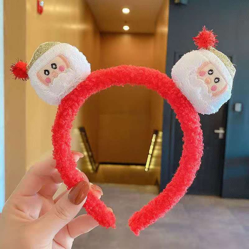 Christmas Santa Claus Headband With Cute Bear Ears