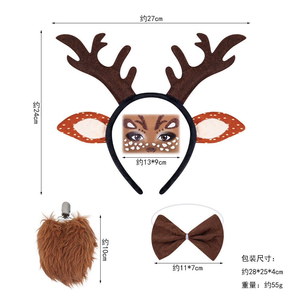 Christmas Reindeer Antler Headband Kids Costume Party Accessory