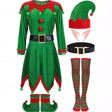 Christmas Elf Costume For Kids Boys Girls Family Matching