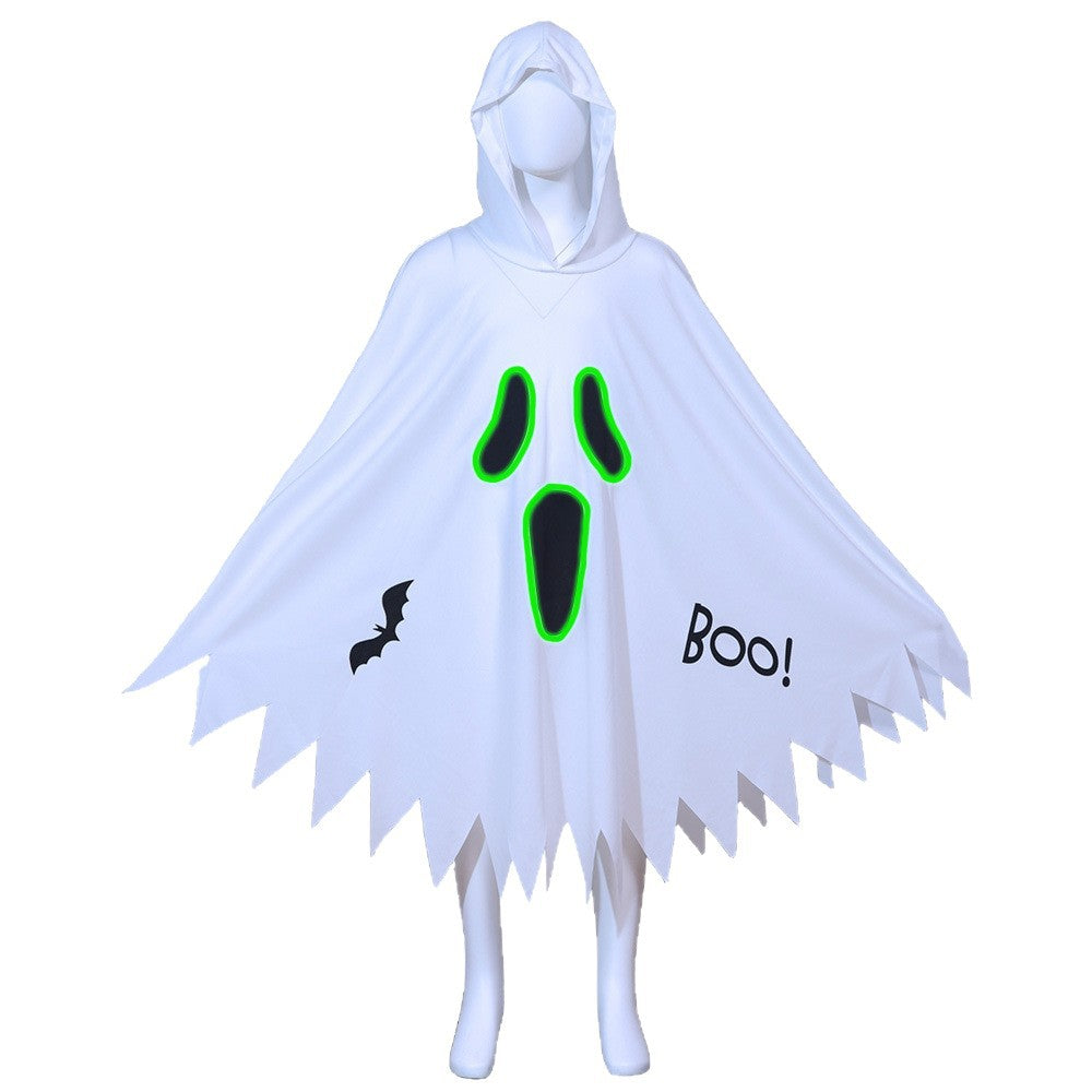 Glow-In-The-Dark Ghost Costume For Kids Halloween Party