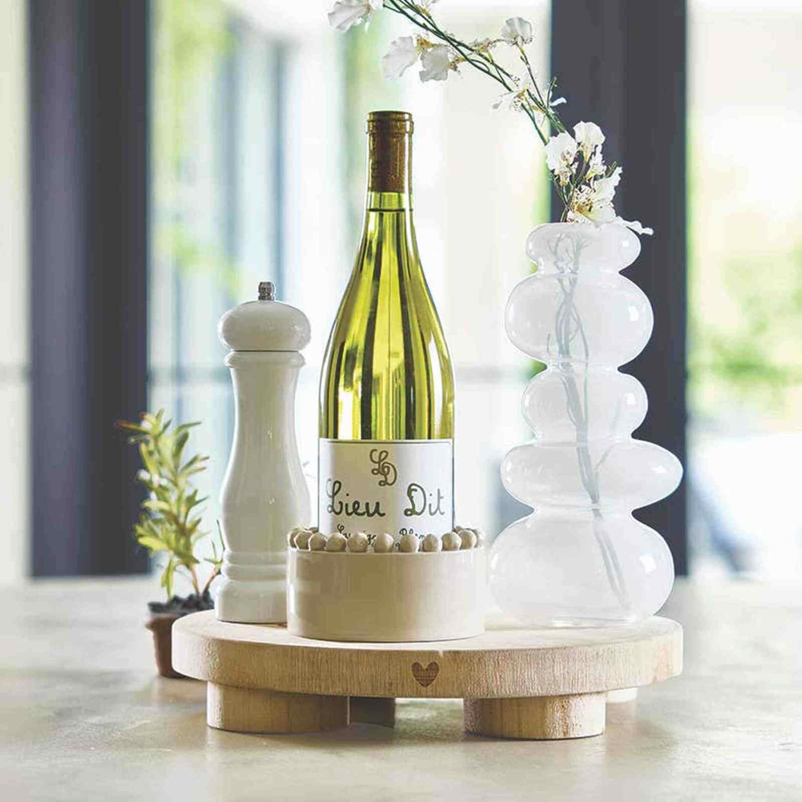 Wood Pepper Mill - White Lacquer