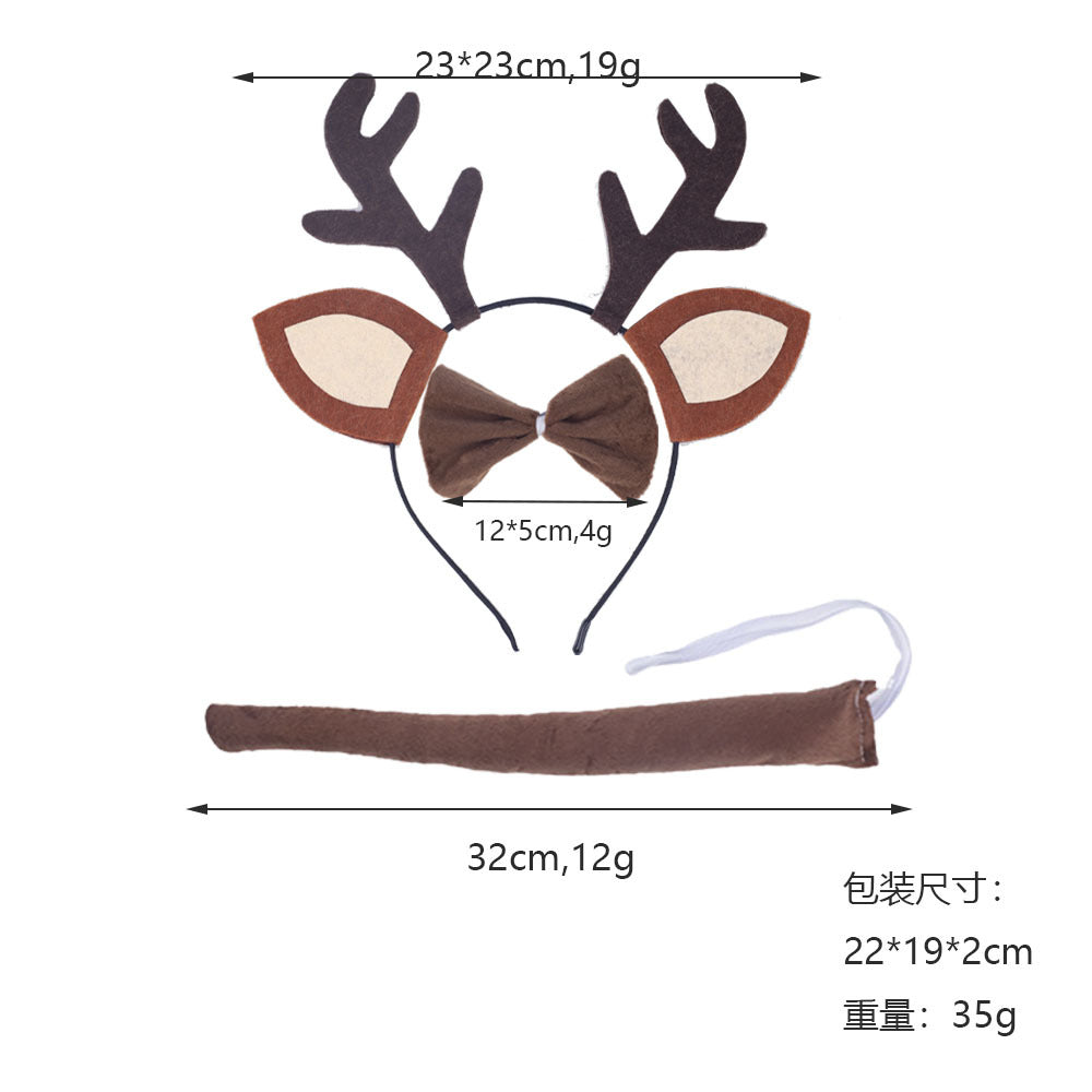 Christmas Reindeer Antler Headband Kids Costume Party Accessory
