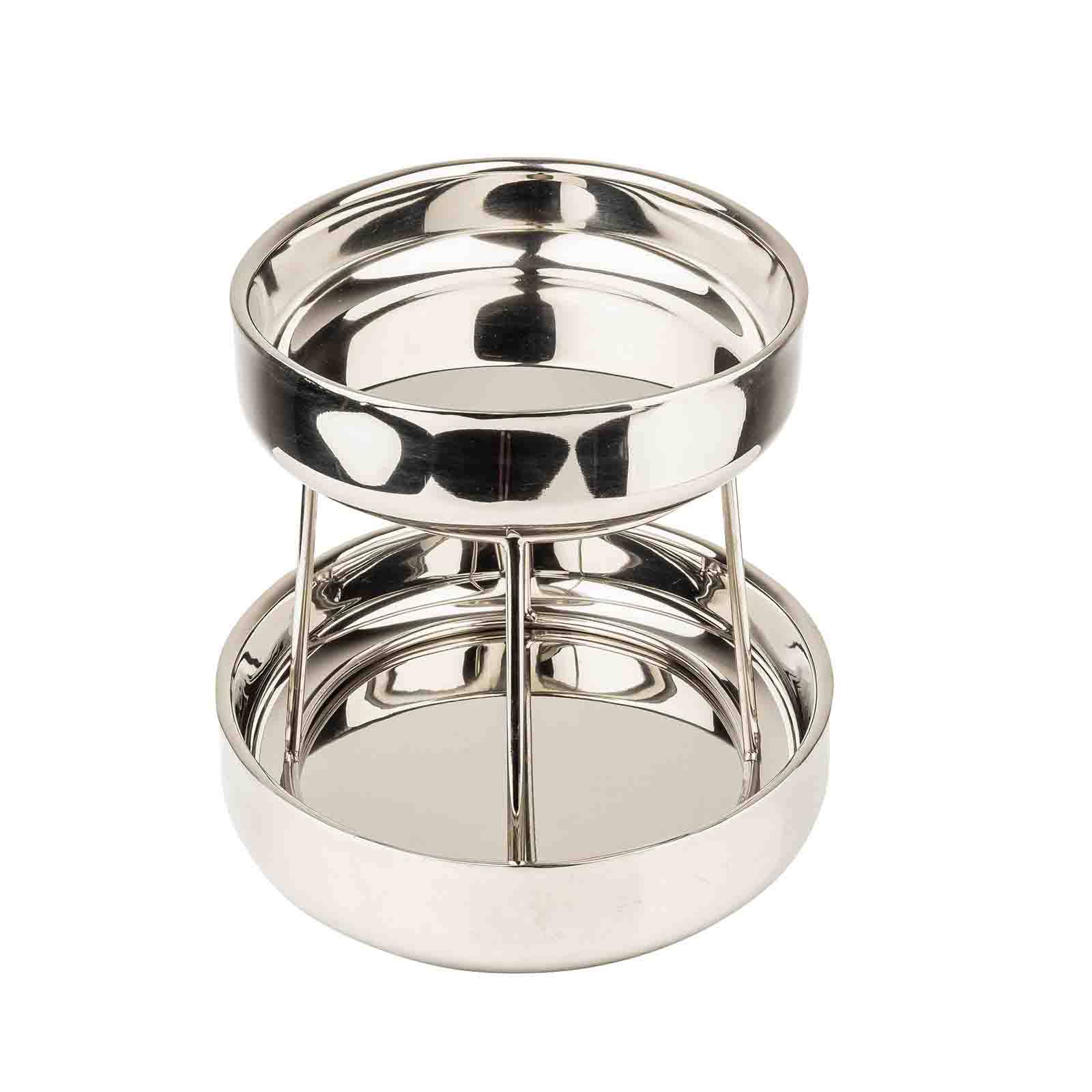 Oval 2-Tiered Seafood Tower, Stainless Steel