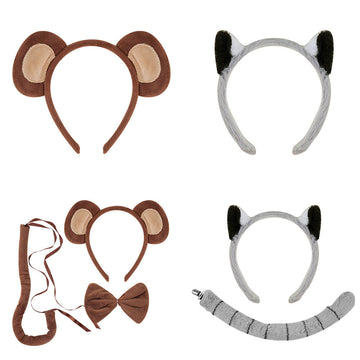 Raccoon Monkey Headband Cosplay Accessory For Kids