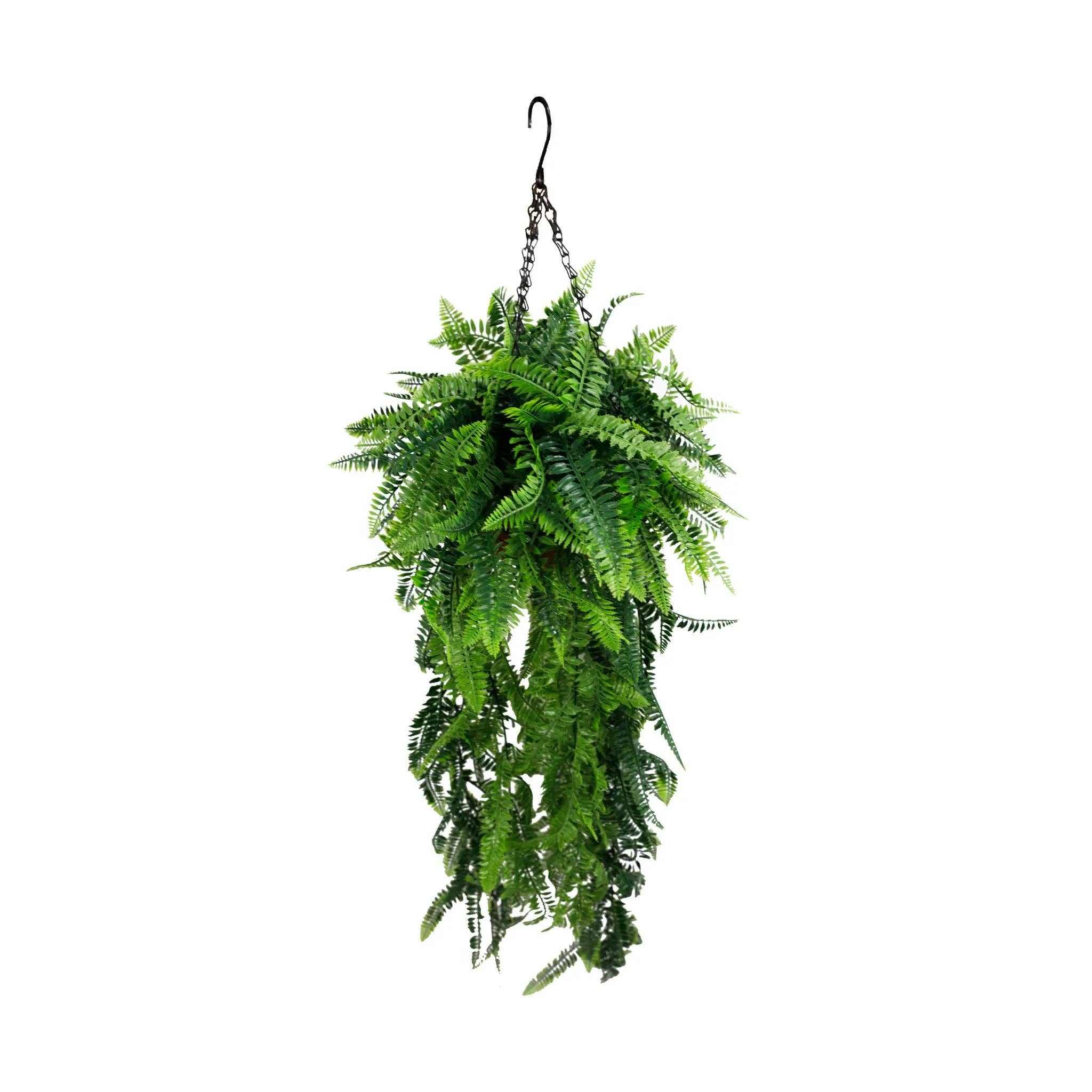 Real Touch Artificial Hanging Fern Basket with UV Resistance