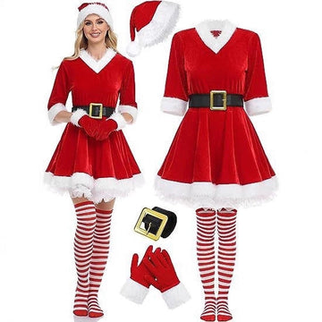 Christmas Costume Adult Women Santa Claus Party Performance Outfit