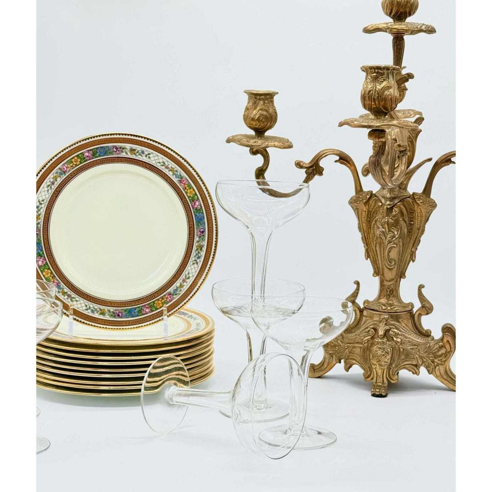 Floral Trim European Style China Set/10