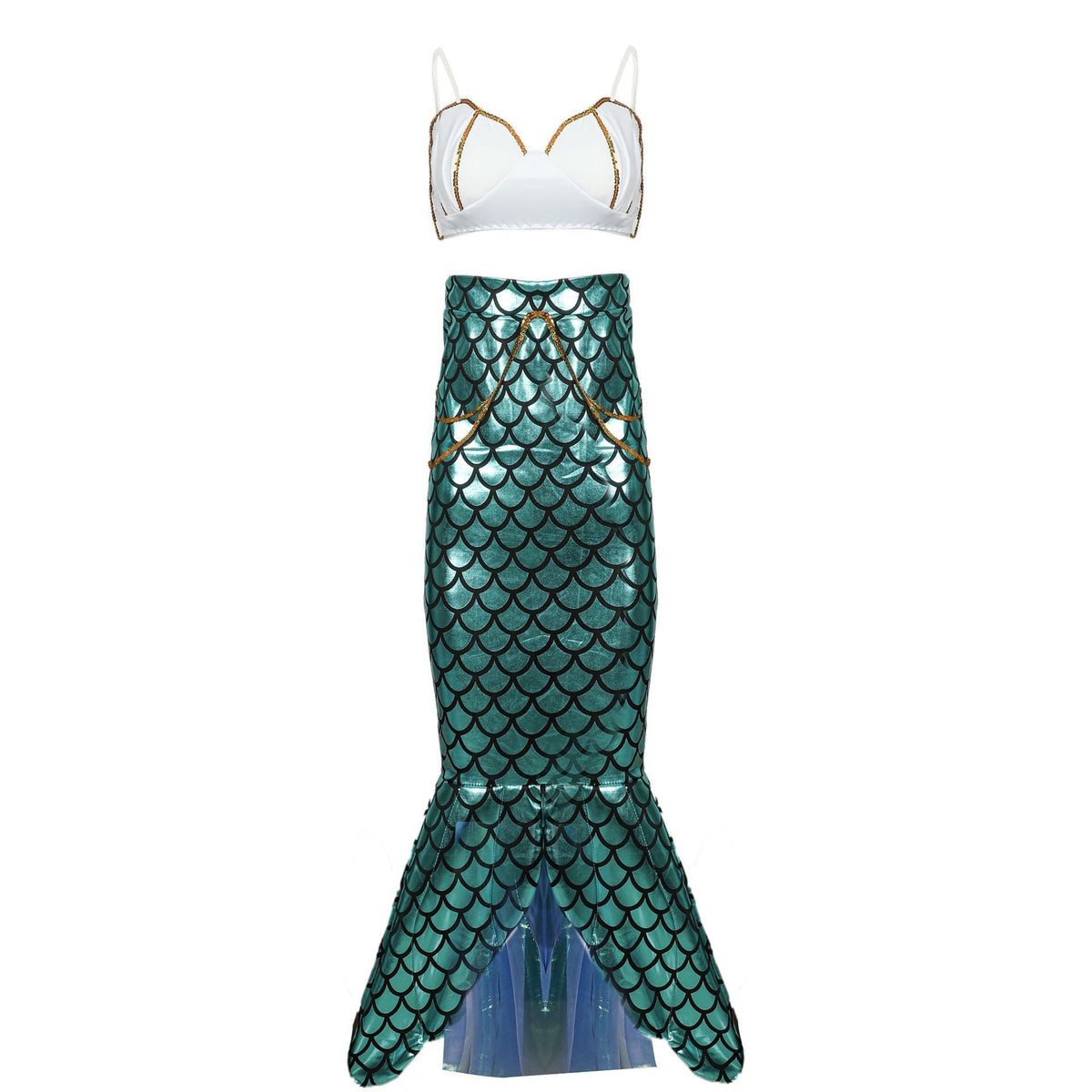 S-XXL Halloween Mermaid Costume Cosplay Sexy Mermaid Tail Dress