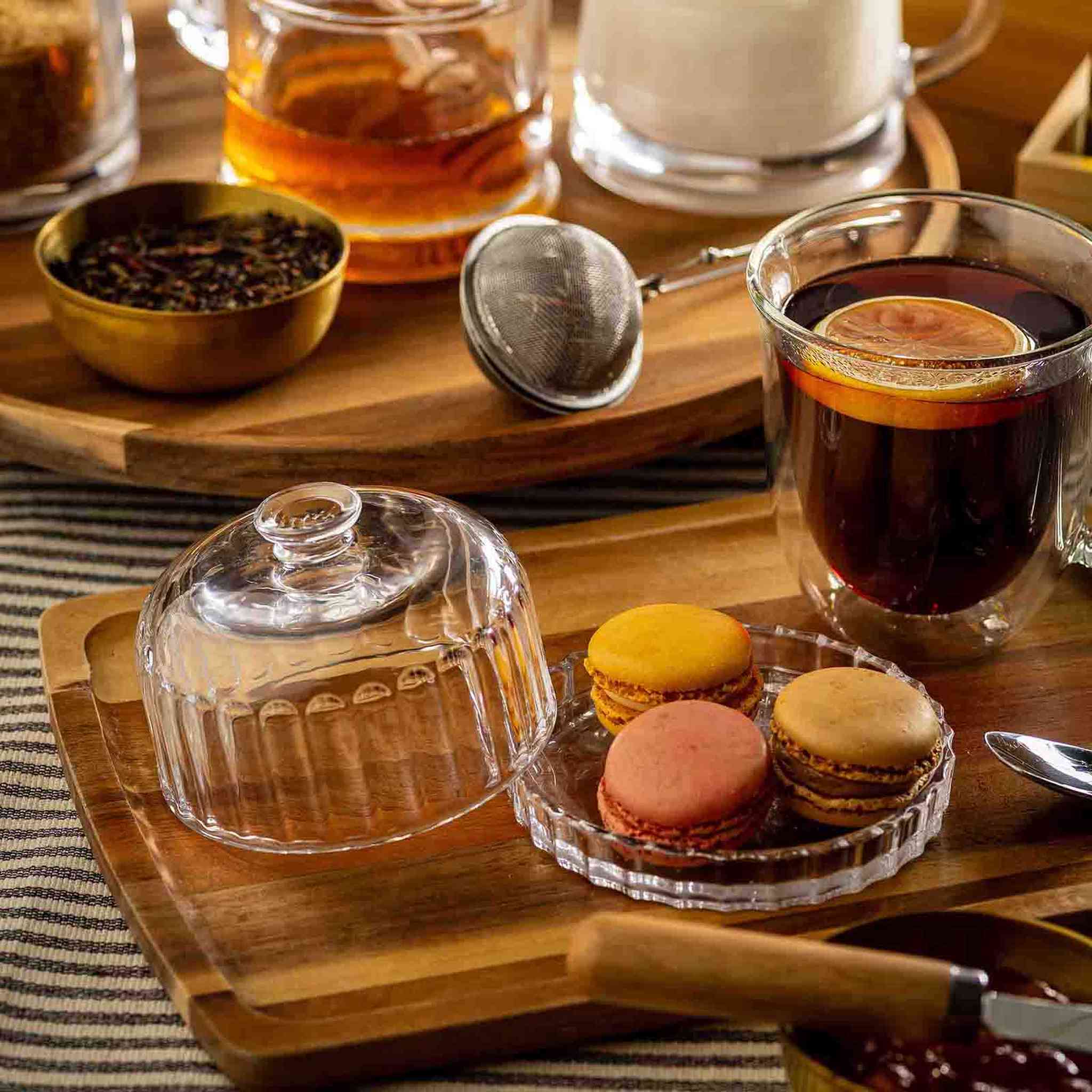 Glass Dessert Dish with Lid